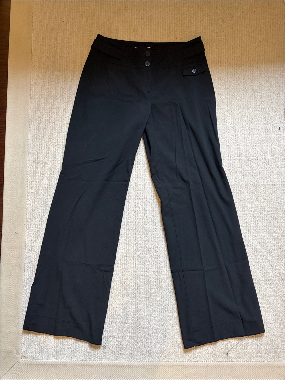 Michael Kors Black Wide-Leg Trousers